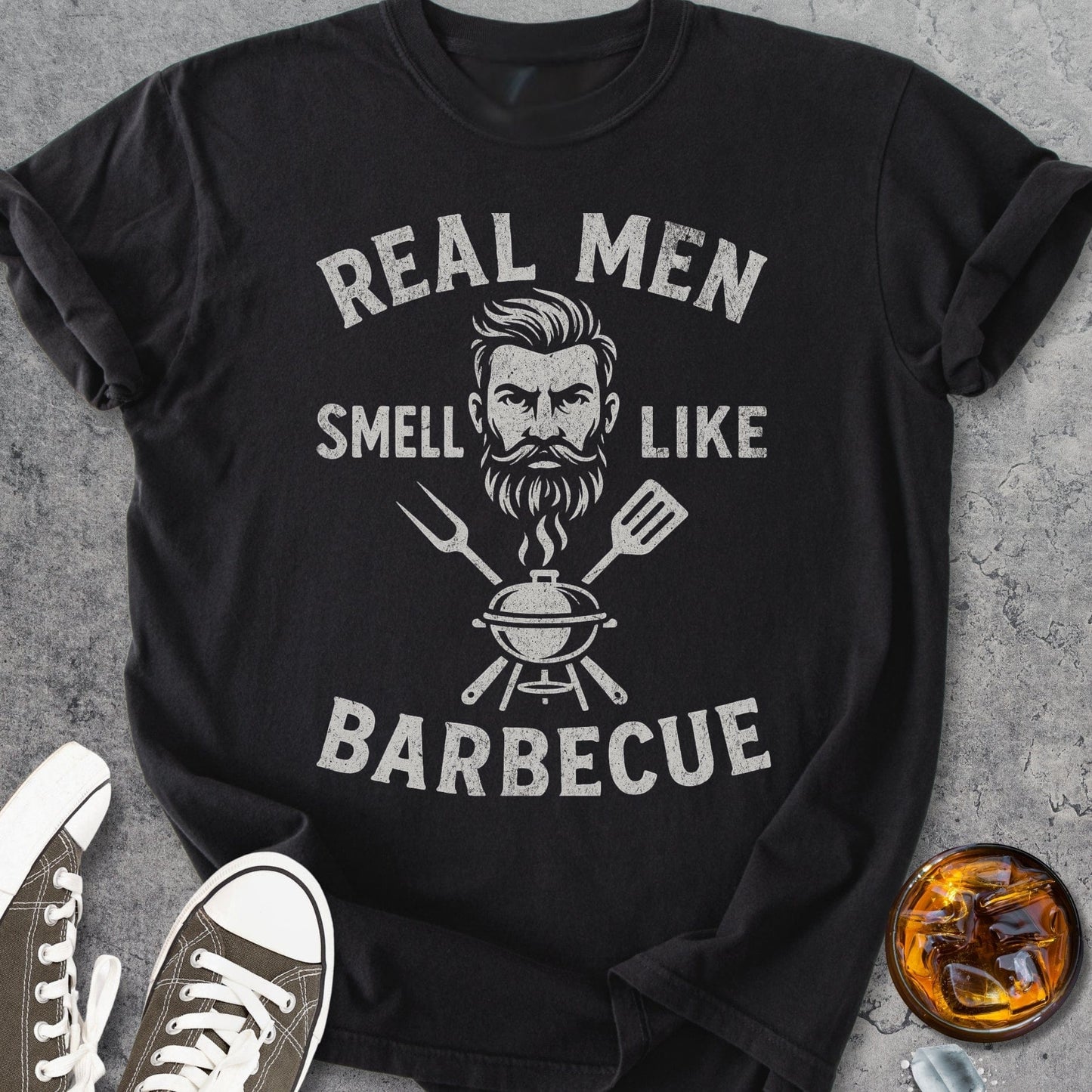Real Men Smell Like Barbecue - Vintage Heavyweight Tee