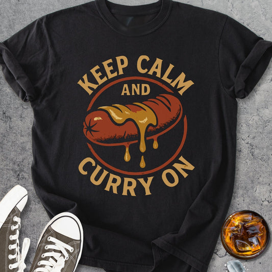 Keep Calm And Curry On - Vintage Heavyweight Tee