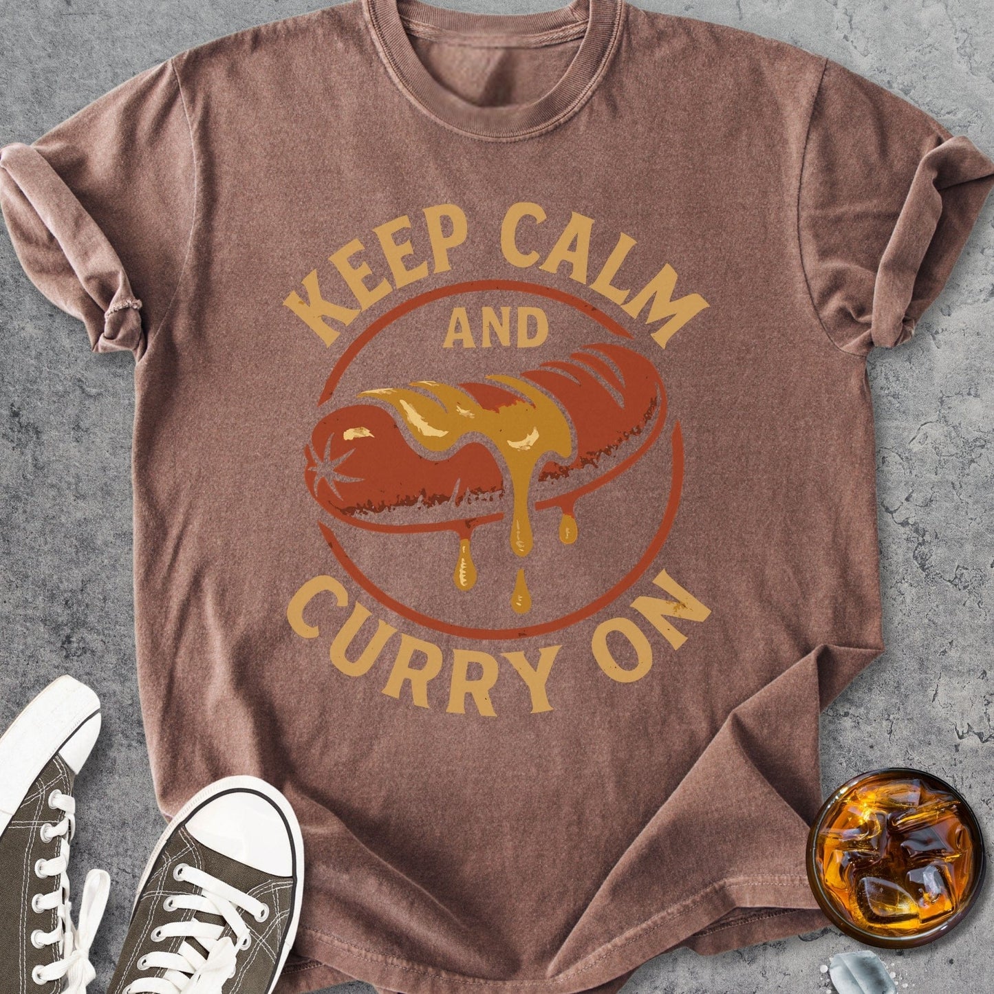 Keep Calm And Curry On - Vintage Heavyweight Tee