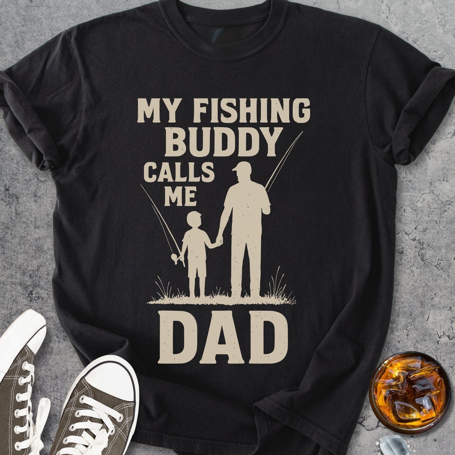 My Fishing Buddy Calls Me Dad - Vintage Heavyweight Tee