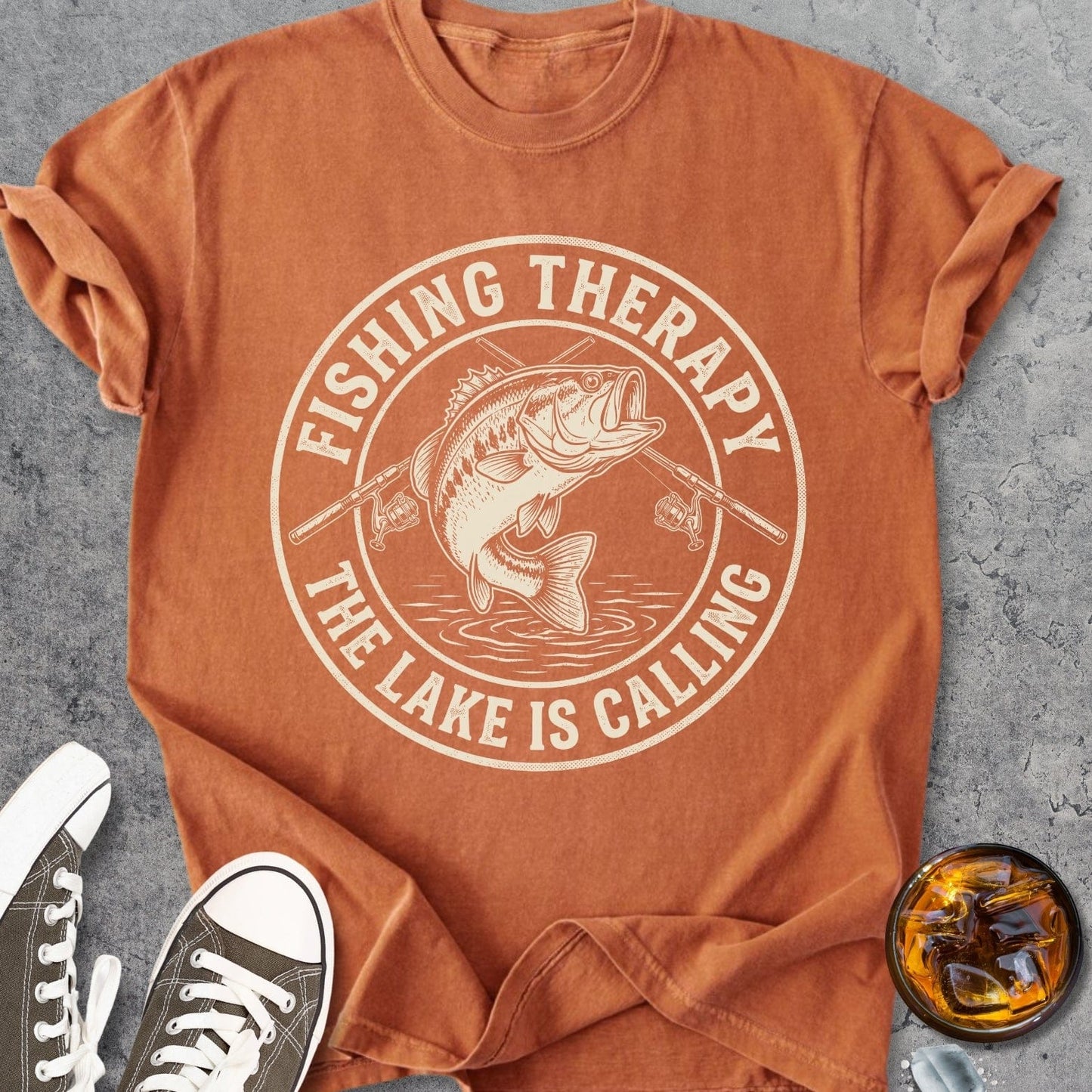 Fishing Therapy - Vintage Heavyweight Tee