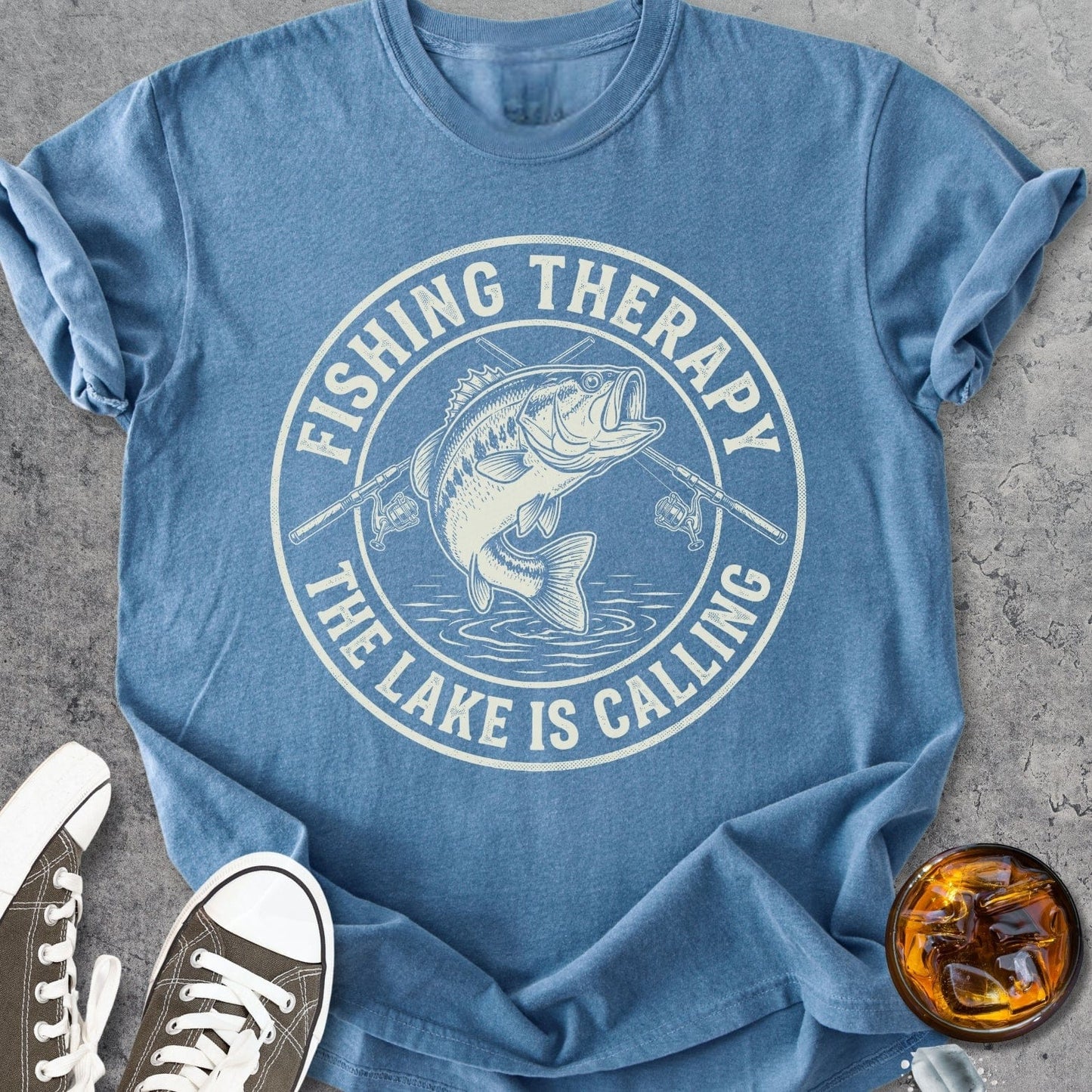 Fishing Therapy - Vintage Heavyweight Tee