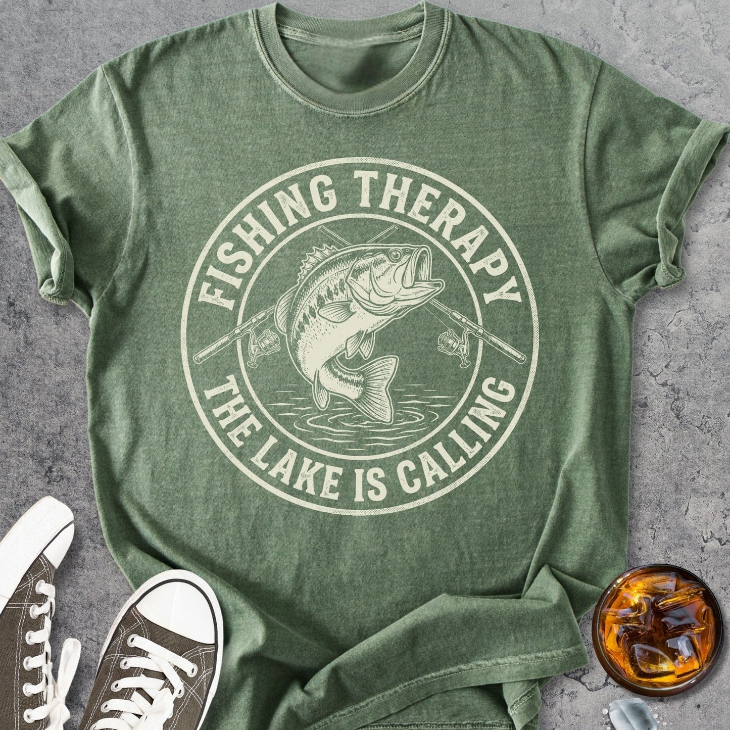 Fishing Therapy - Vintage Heavyweight Tee