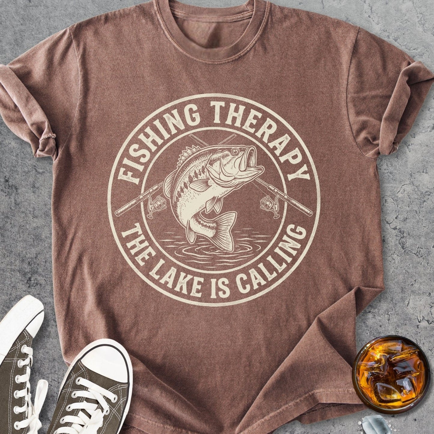 Fishing Therapy - Vintage Heavyweight Tee