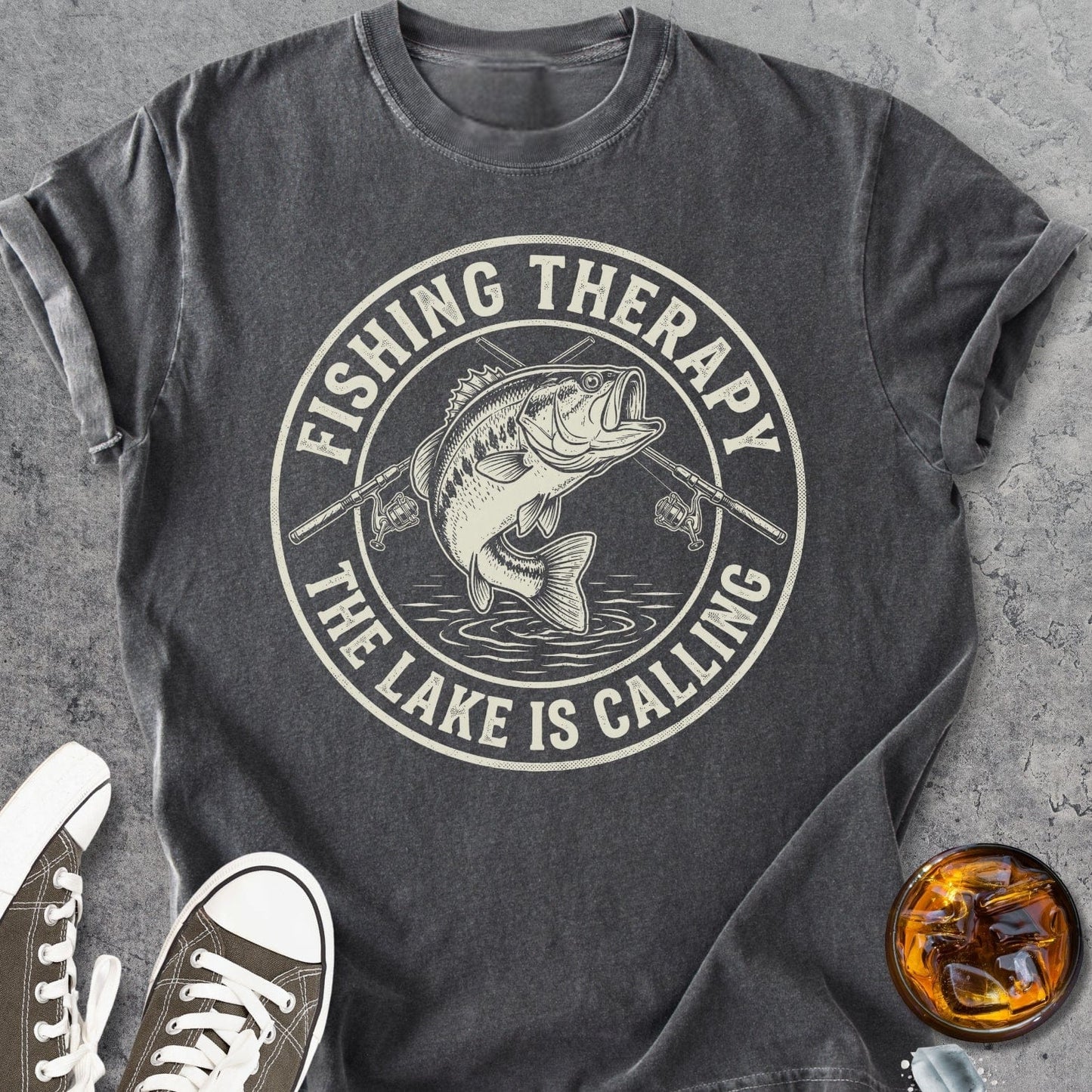 Fishing Therapy - Vintage Heavyweight Tee