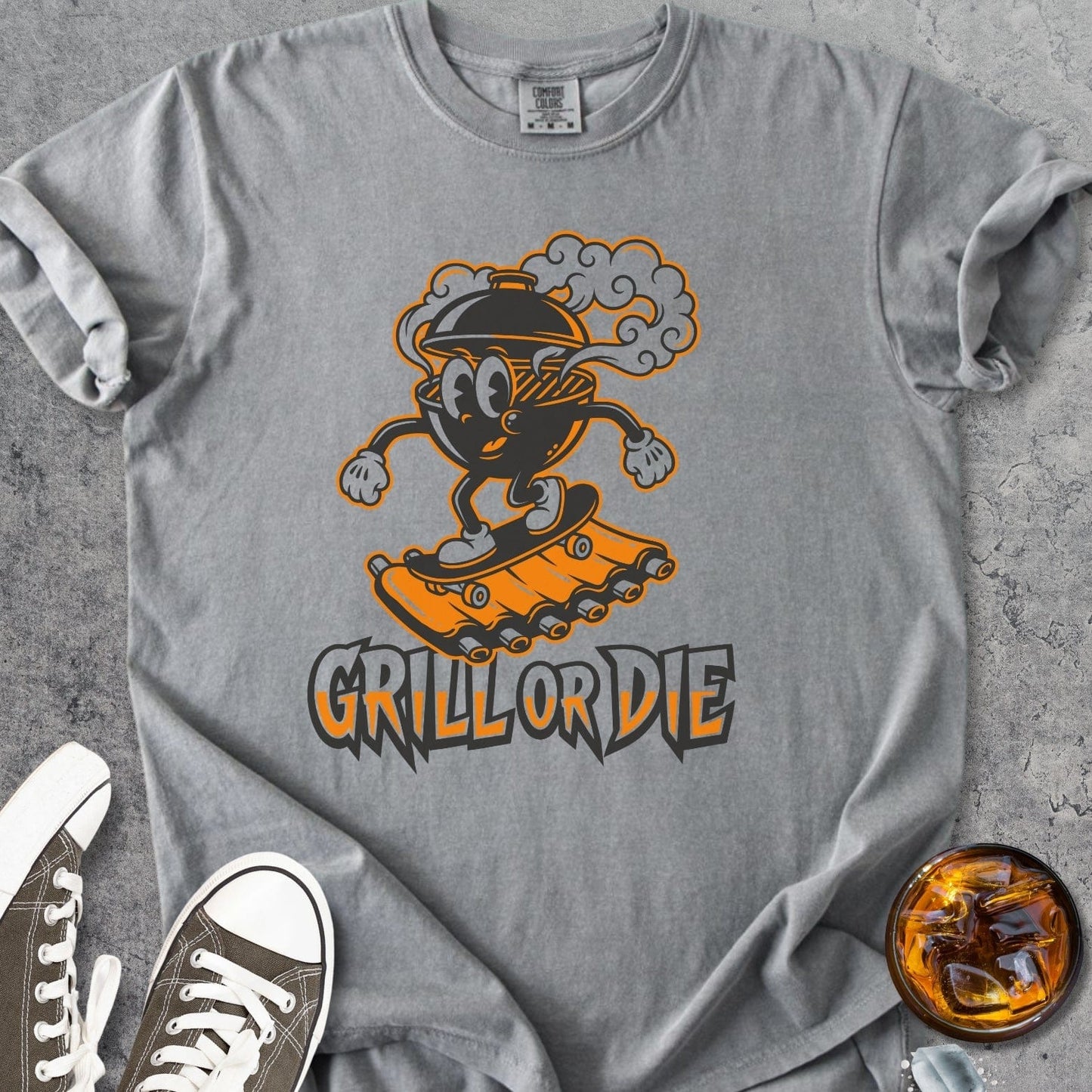 Grill Or Die - Vintage Heavyweight Tee