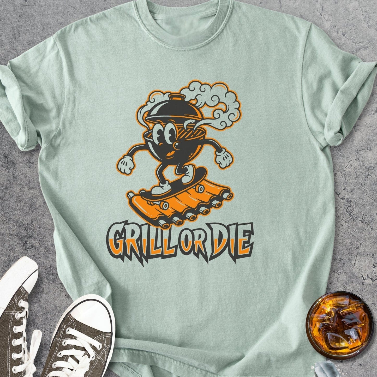 Grill Or Die - Vintage Heavyweight Tee