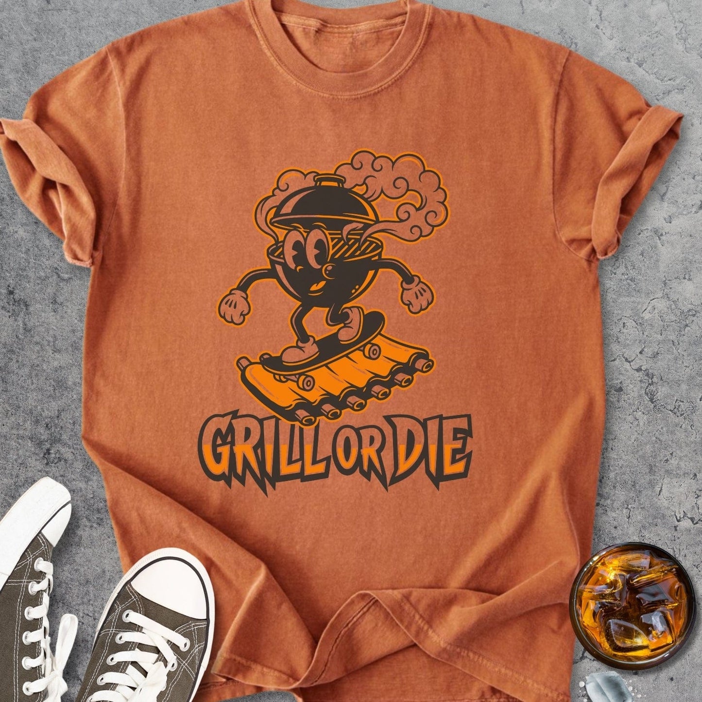 Grill Or Die - Vintage Heavyweight Tee