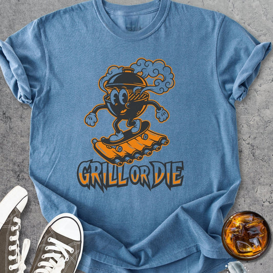 Grill Or Die - Vintage Heavyweight Tee