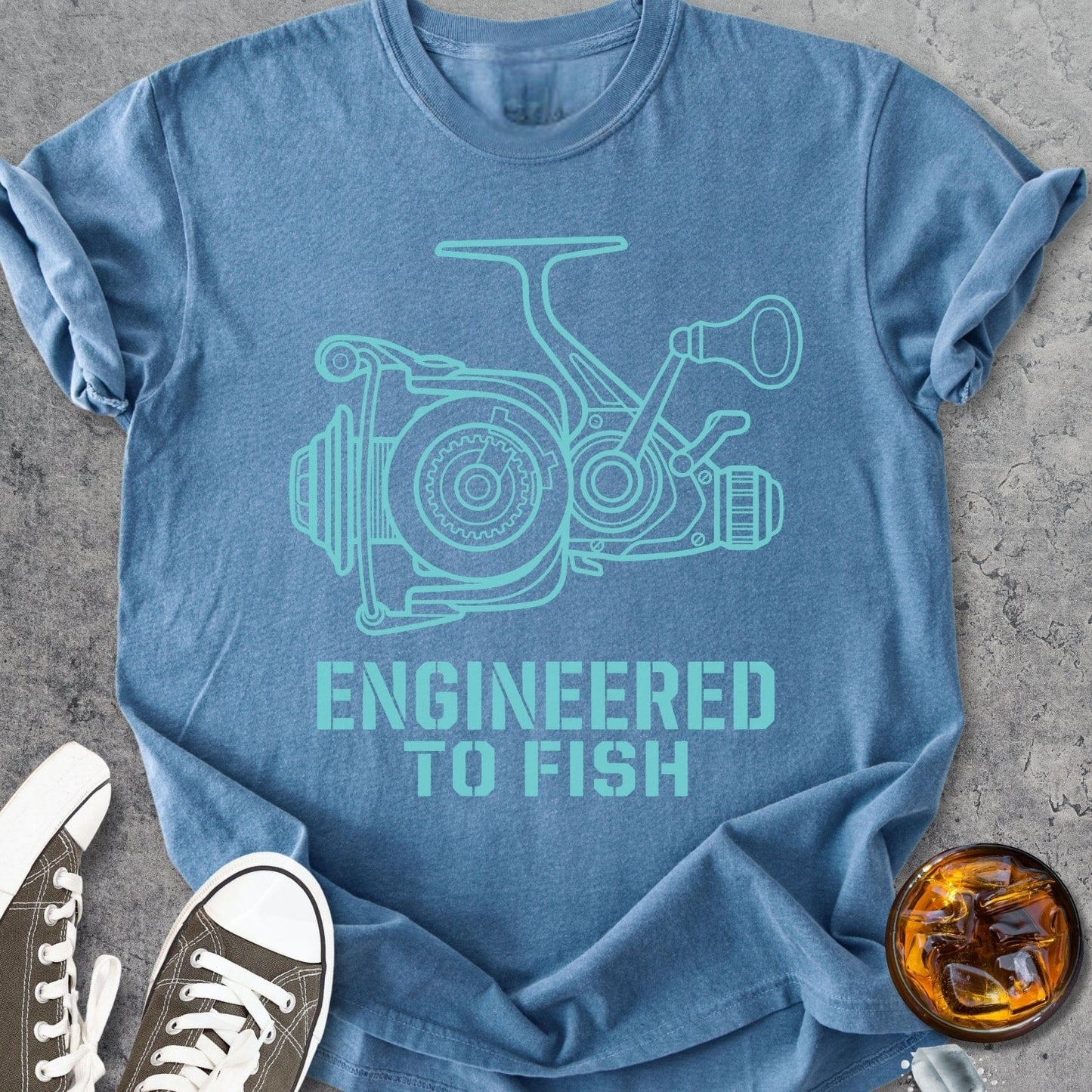 Engineered To Fish - Vintage Heavyweight Tee