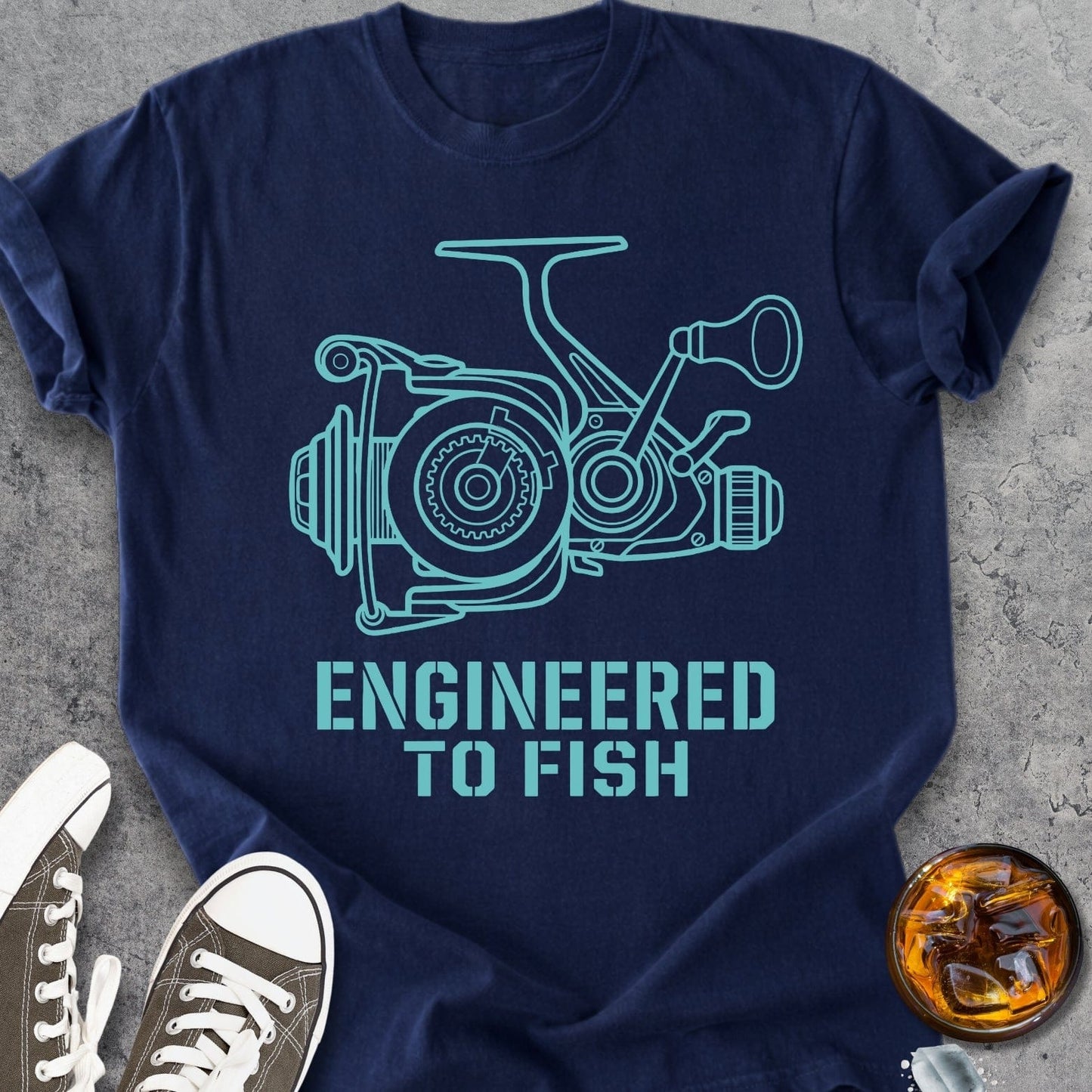 Engineered To Fish - Vintage Heavyweight Tee
