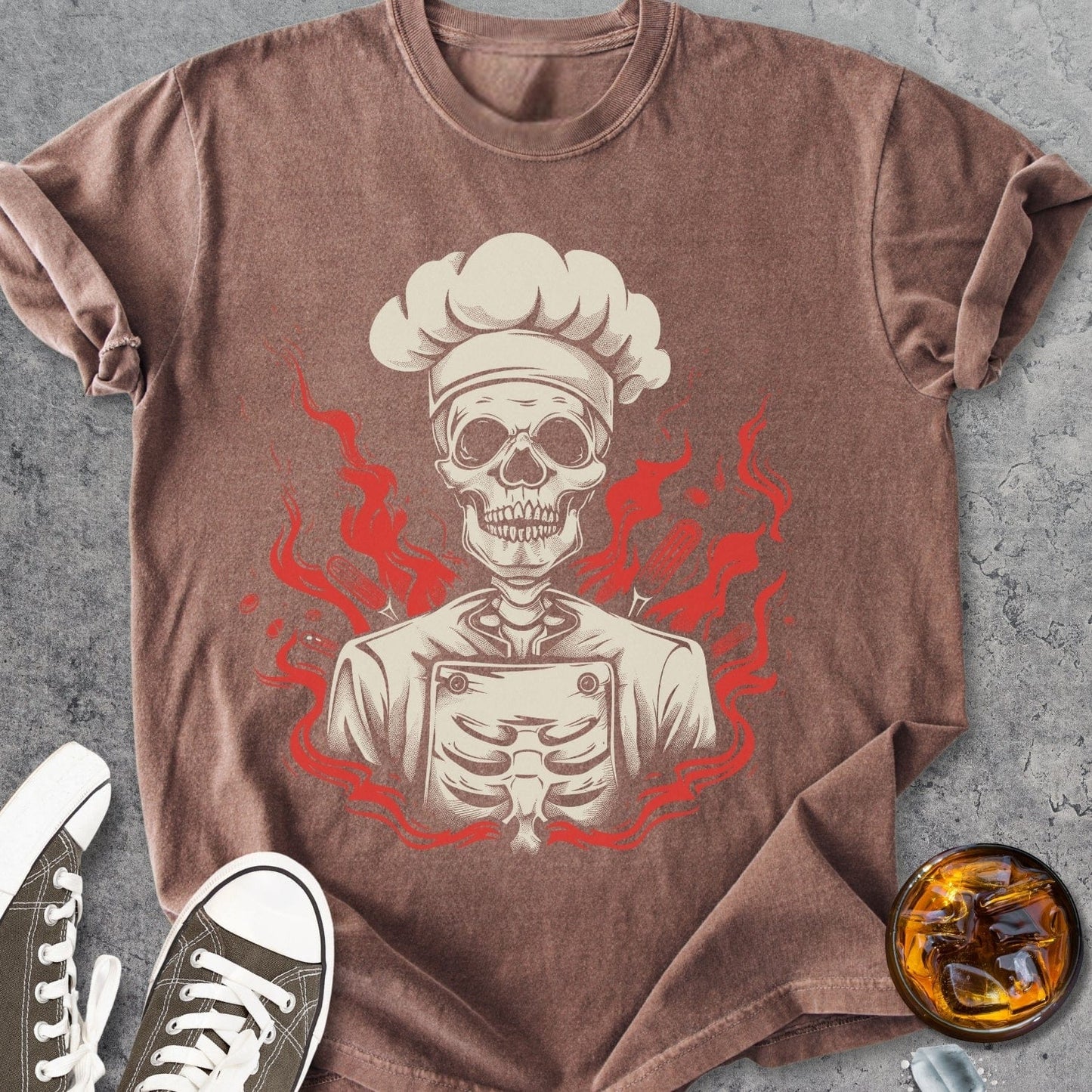Grilling Skeleton - Vintage Heavyweight Tee
