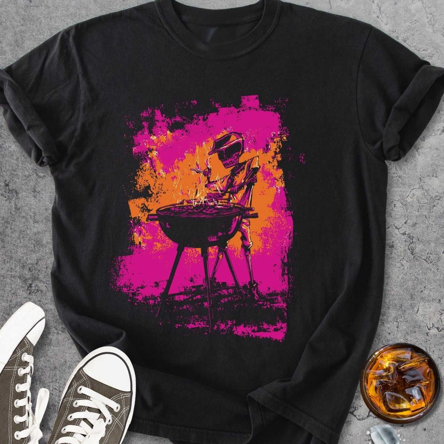 Grilling Skeleton - Vintage Heavyweight Tee