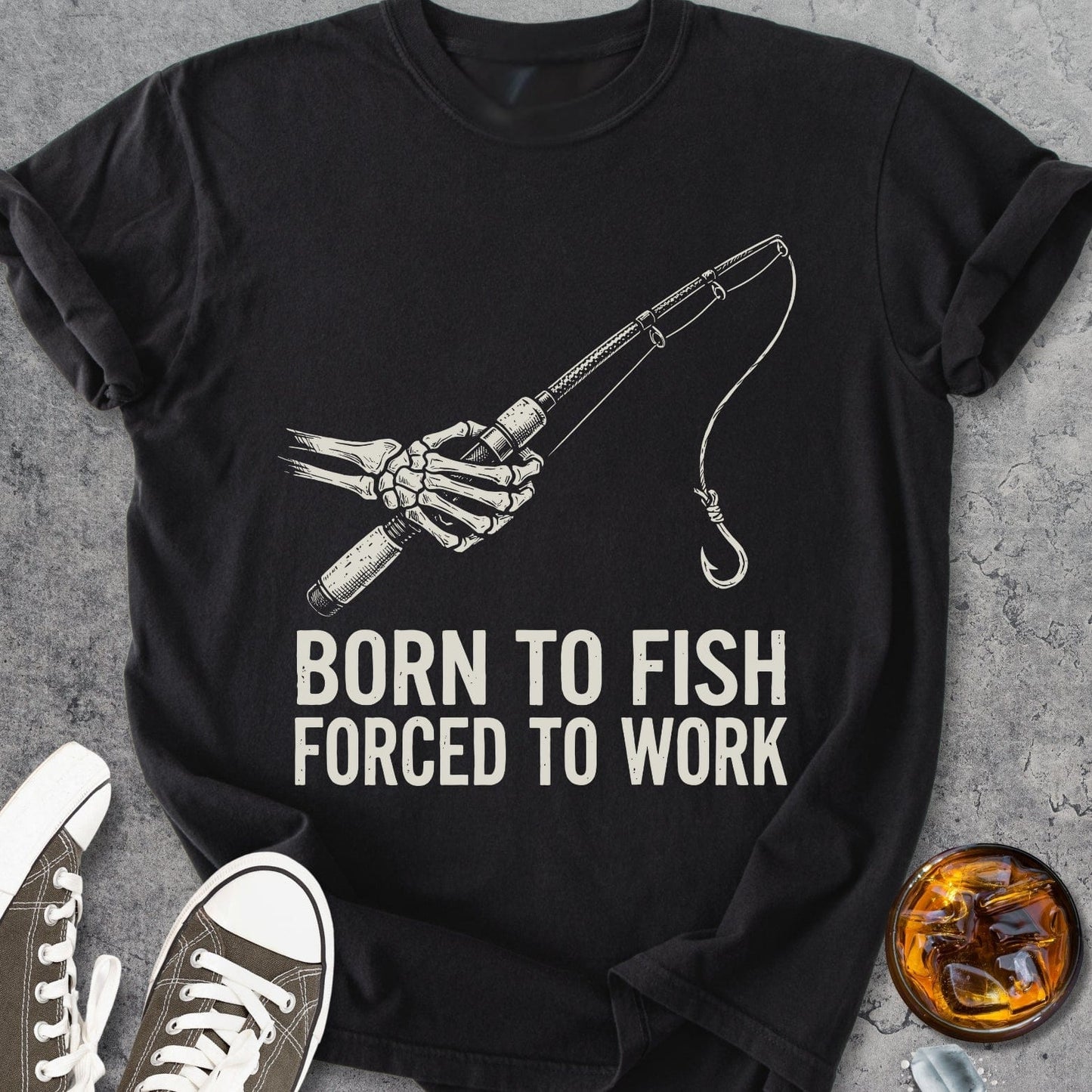 Born To Fish - Vintage Heavyweight Tee
