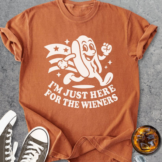 Here For The Wieners - Vintage Heavyweight Tee