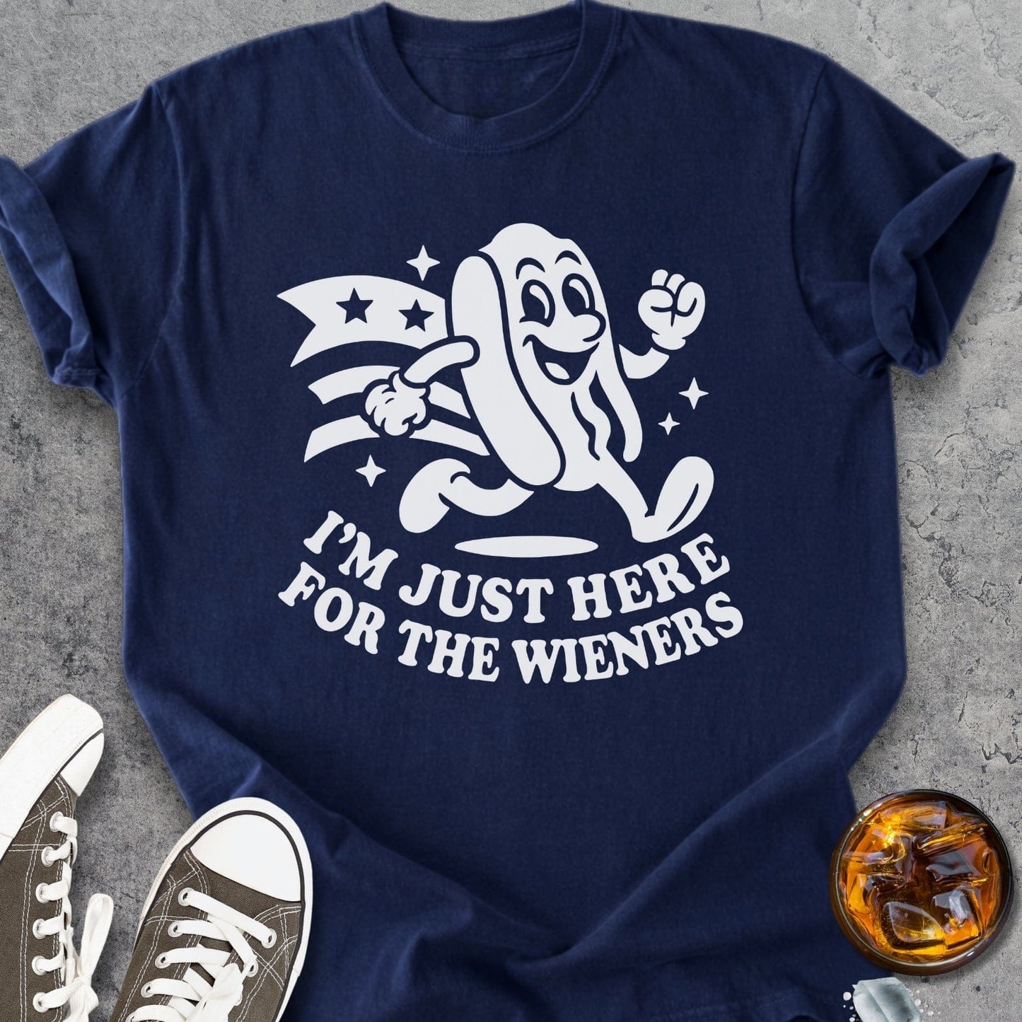 Here For The Wieners - Vintage Heavyweight Tee
