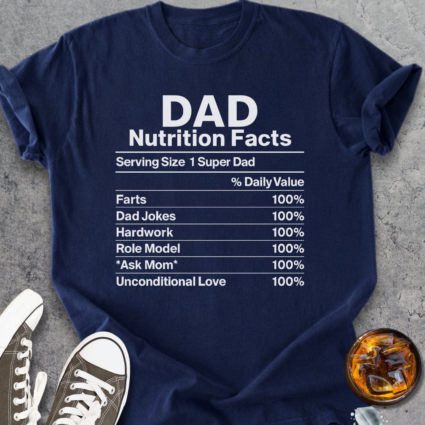 Dad Nutrition Facts - Vintage Heavyweight Tee