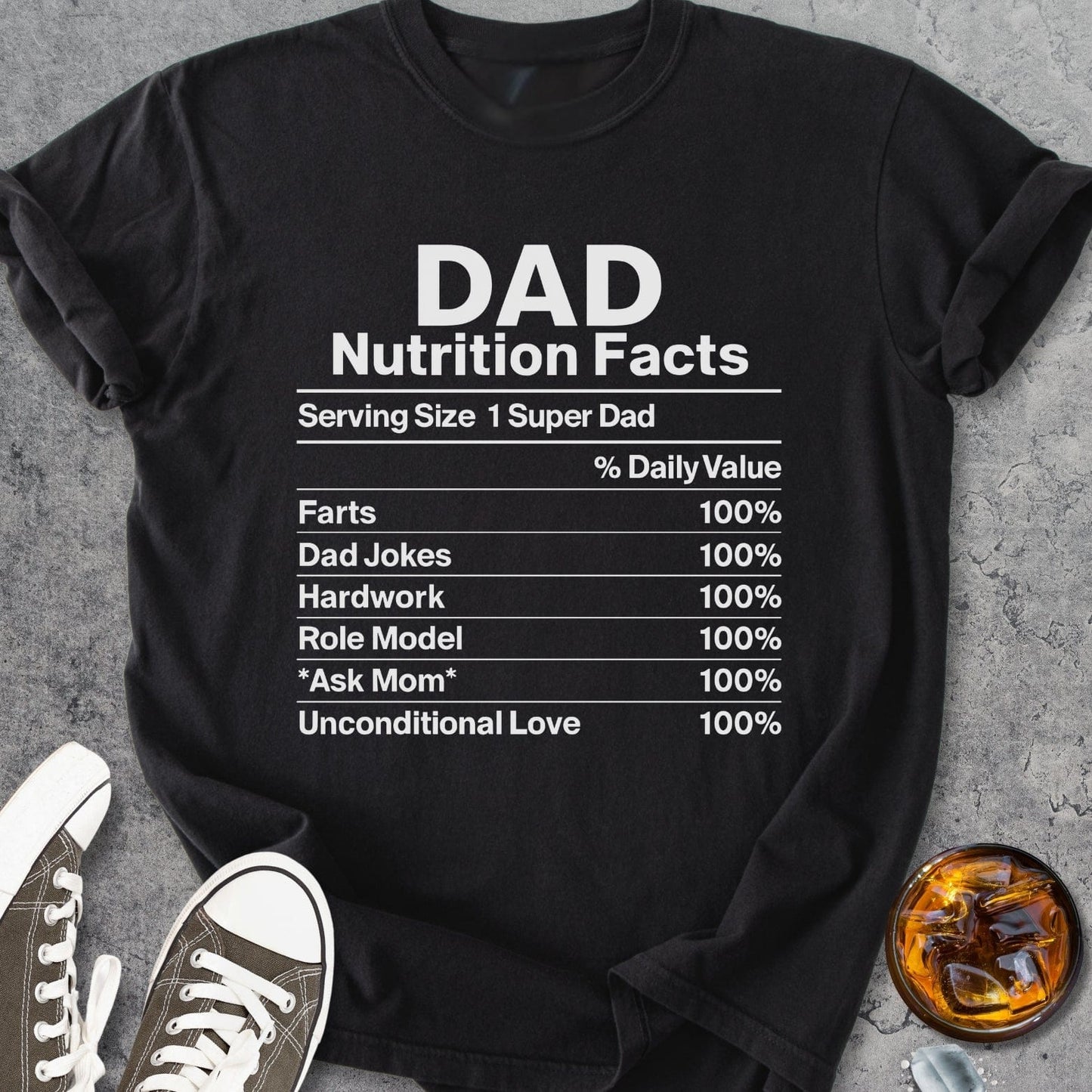 Dad Nutrition Facts - Vintage Heavyweight Tee