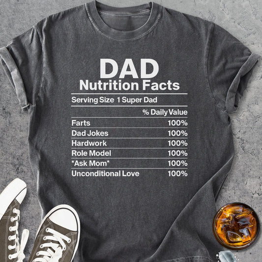 Dad Nutrition Facts - Vintage Heavyweight Tee