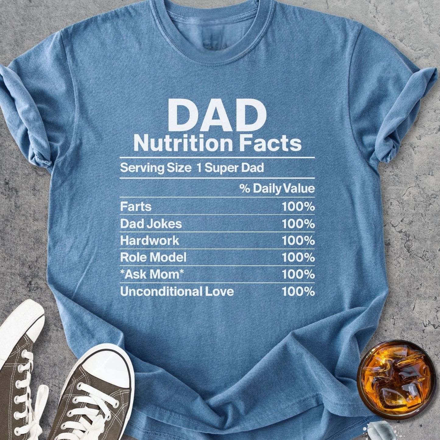Dad Nutrition Facts - Vintage Heavyweight Tee