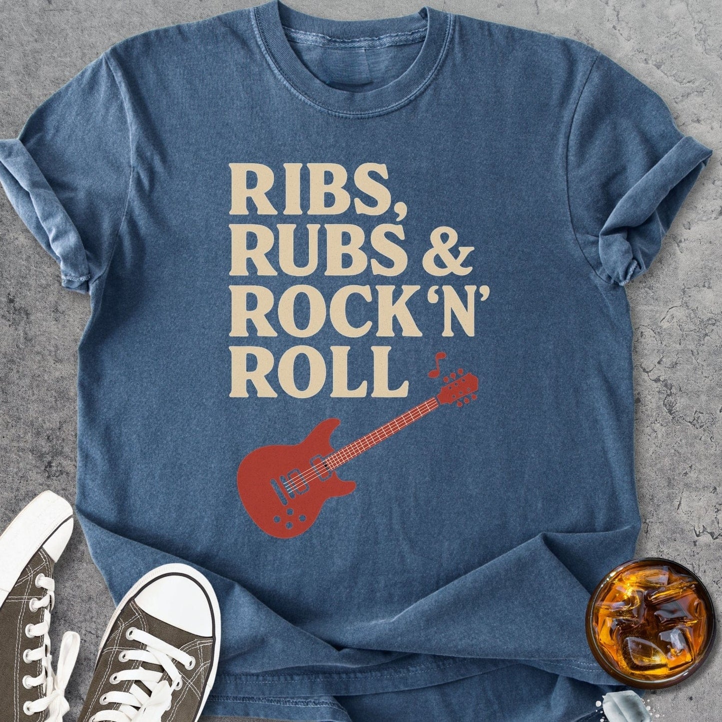 Ribs, Rubs & Rock 'n' Roll - Vintage Heavyweight Tee