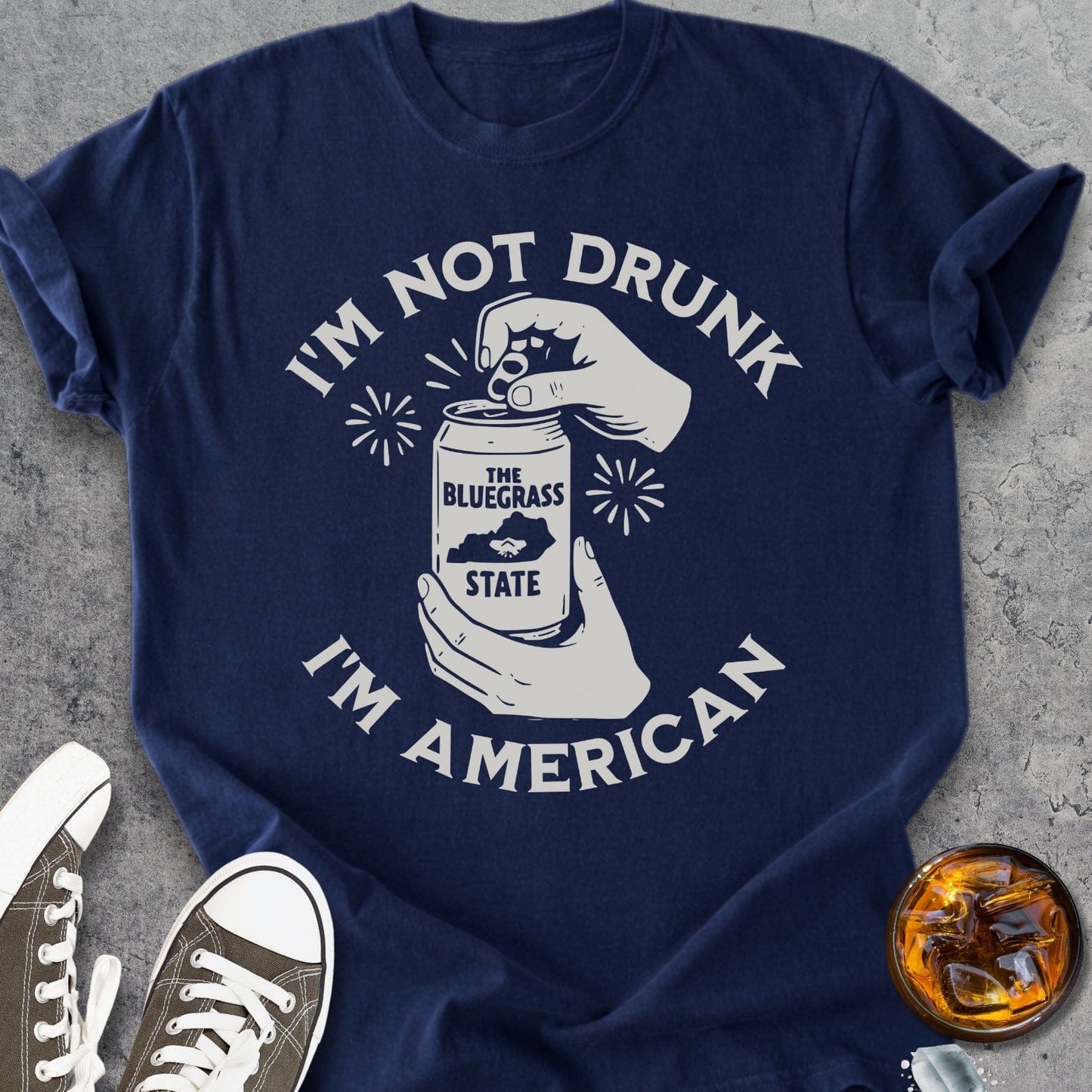 I'm Not Drunk, I'm American - Vintage Heavyweight Tee