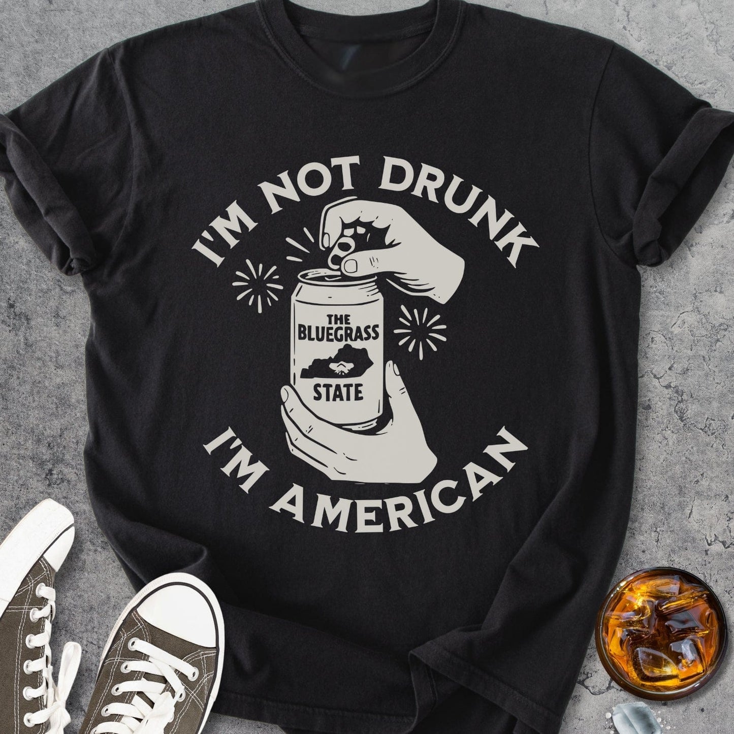 I'm Not Drunk, I'm American - Vintage Heavyweight Tee