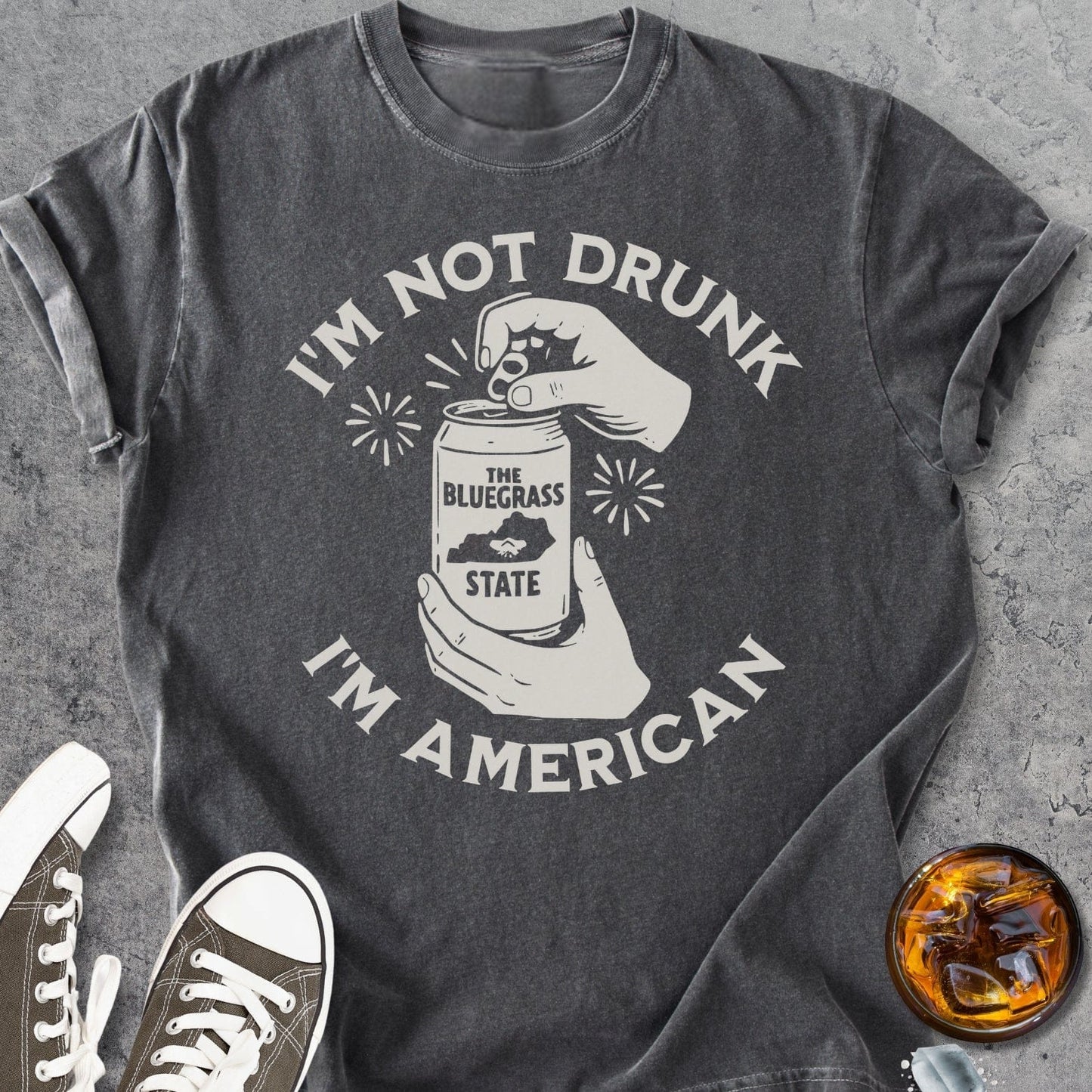 I'm Not Drunk, I'm American - Vintage Heavyweight Tee