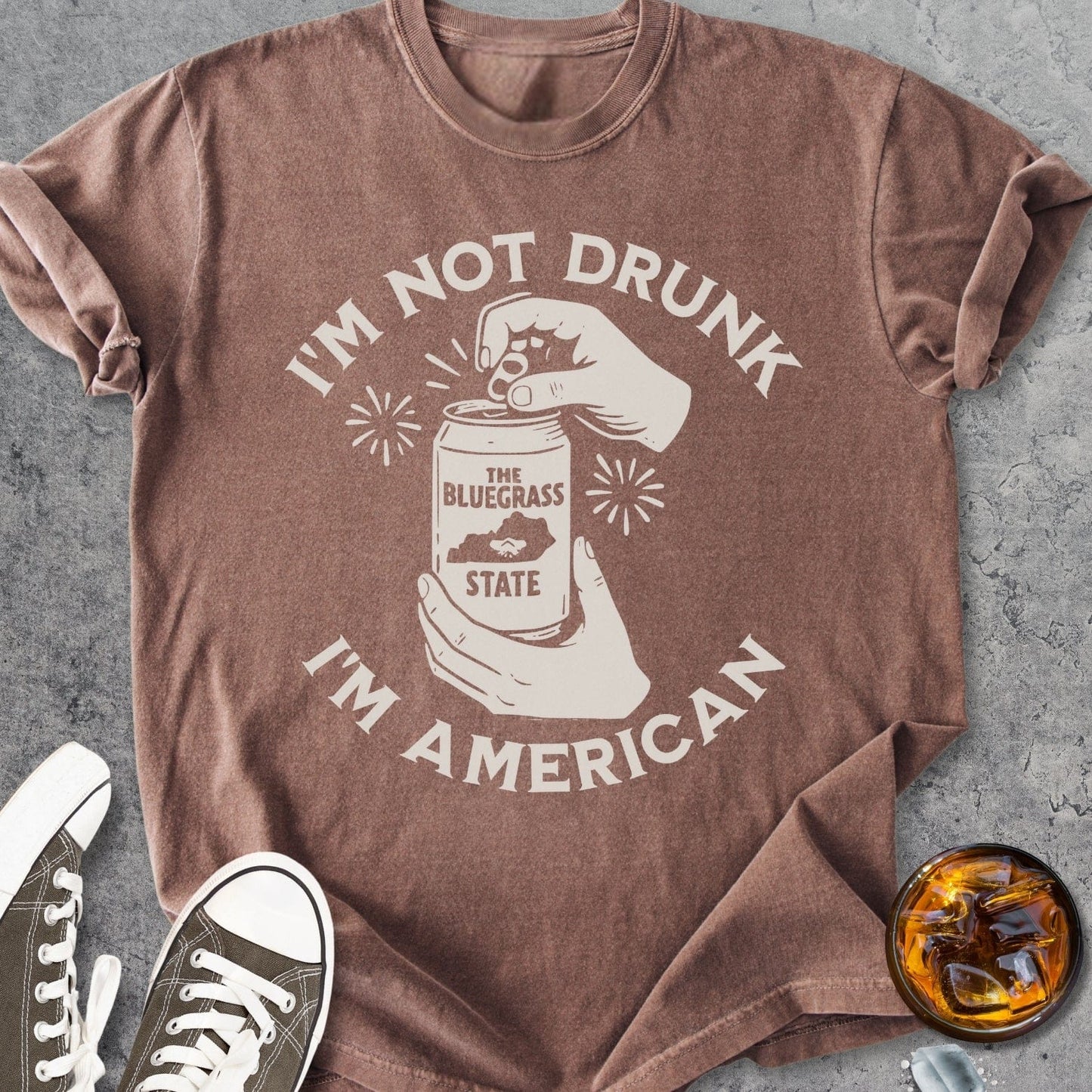 I'm Not Drunk, I'm American - Vintage Heavyweight Tee