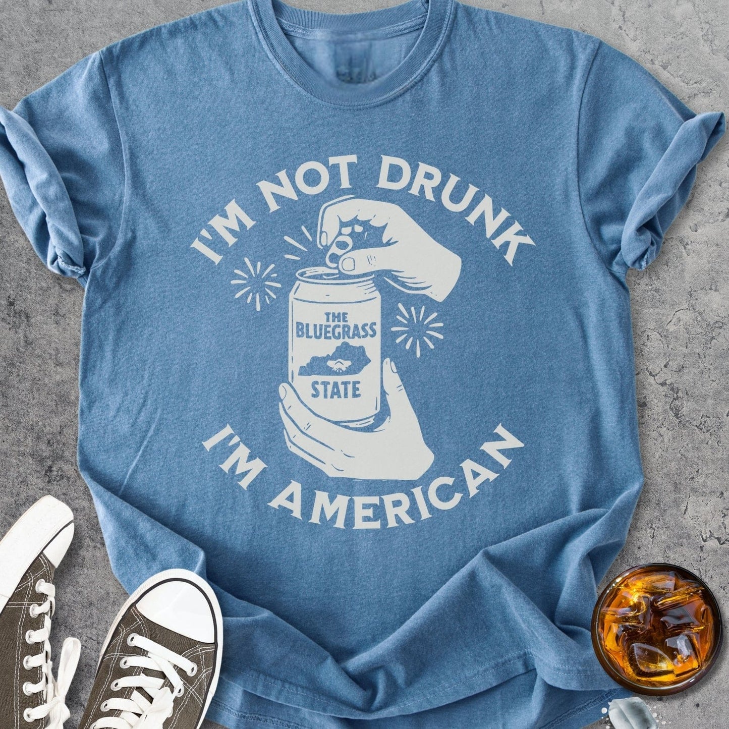 I'm Not Drunk, I'm American - Vintage Heavyweight Tee