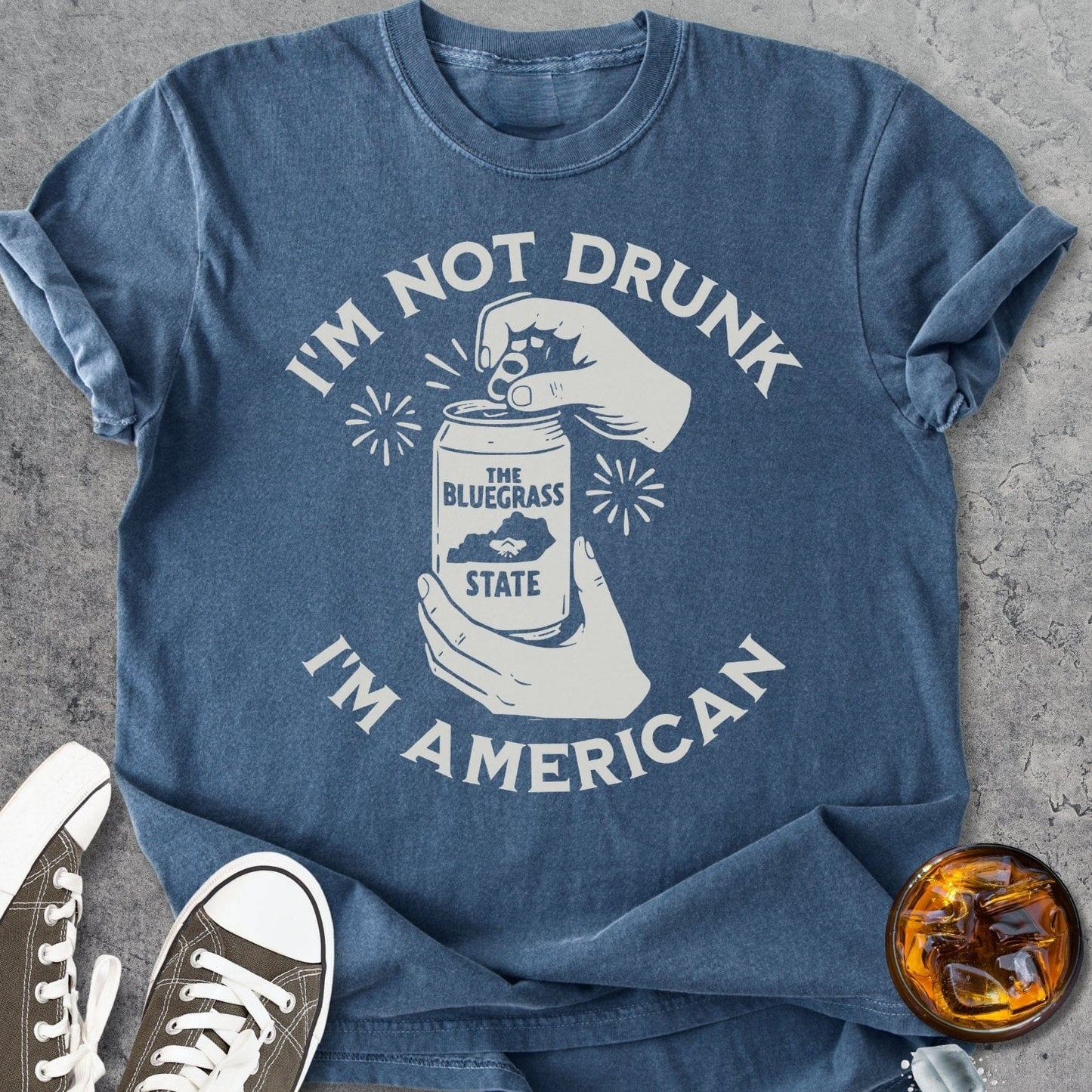 I'm Not Drunk, I'm American - Vintage Heavyweight Tee