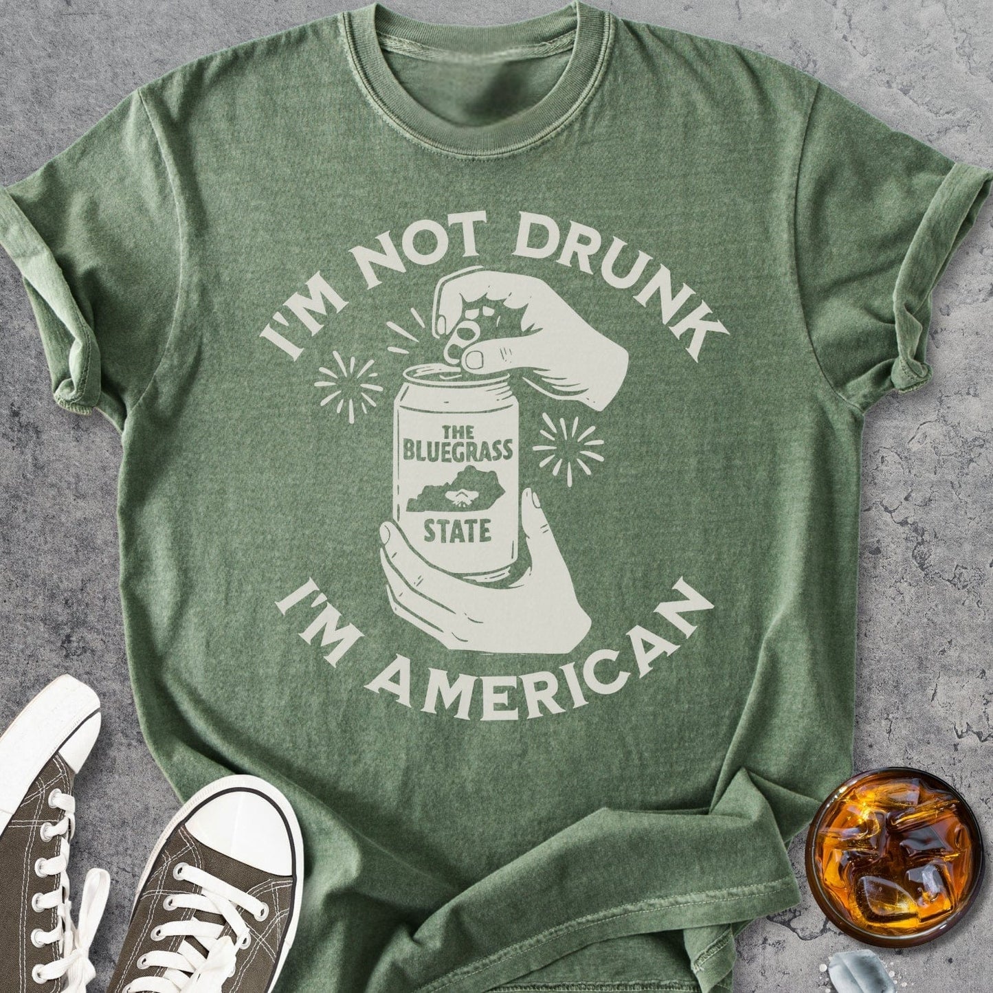 I'm Not Drunk, I'm American - Vintage Heavyweight Tee