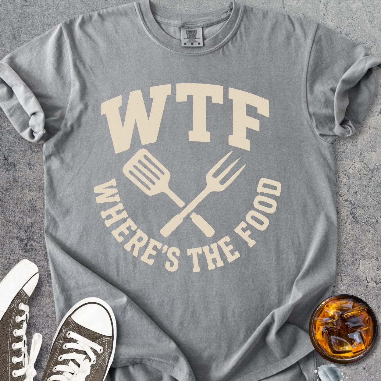 WTF, Where's The Food - Vintage Heavyweight Tee