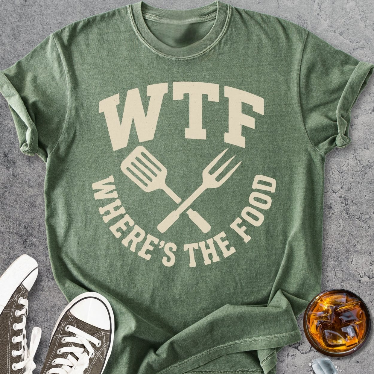 WTF, Where's The Food - Vintage Heavyweight Tee