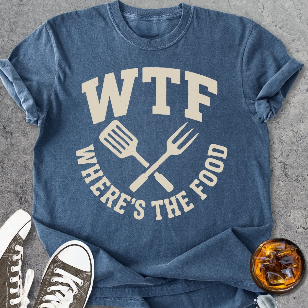 WTF, Where's The Food - Vintage Heavyweight Tee