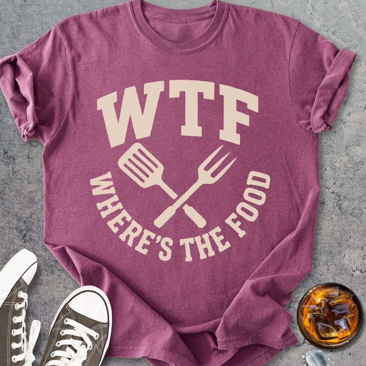 WTF, Where's The Food - Vintage Heavyweight Tee
