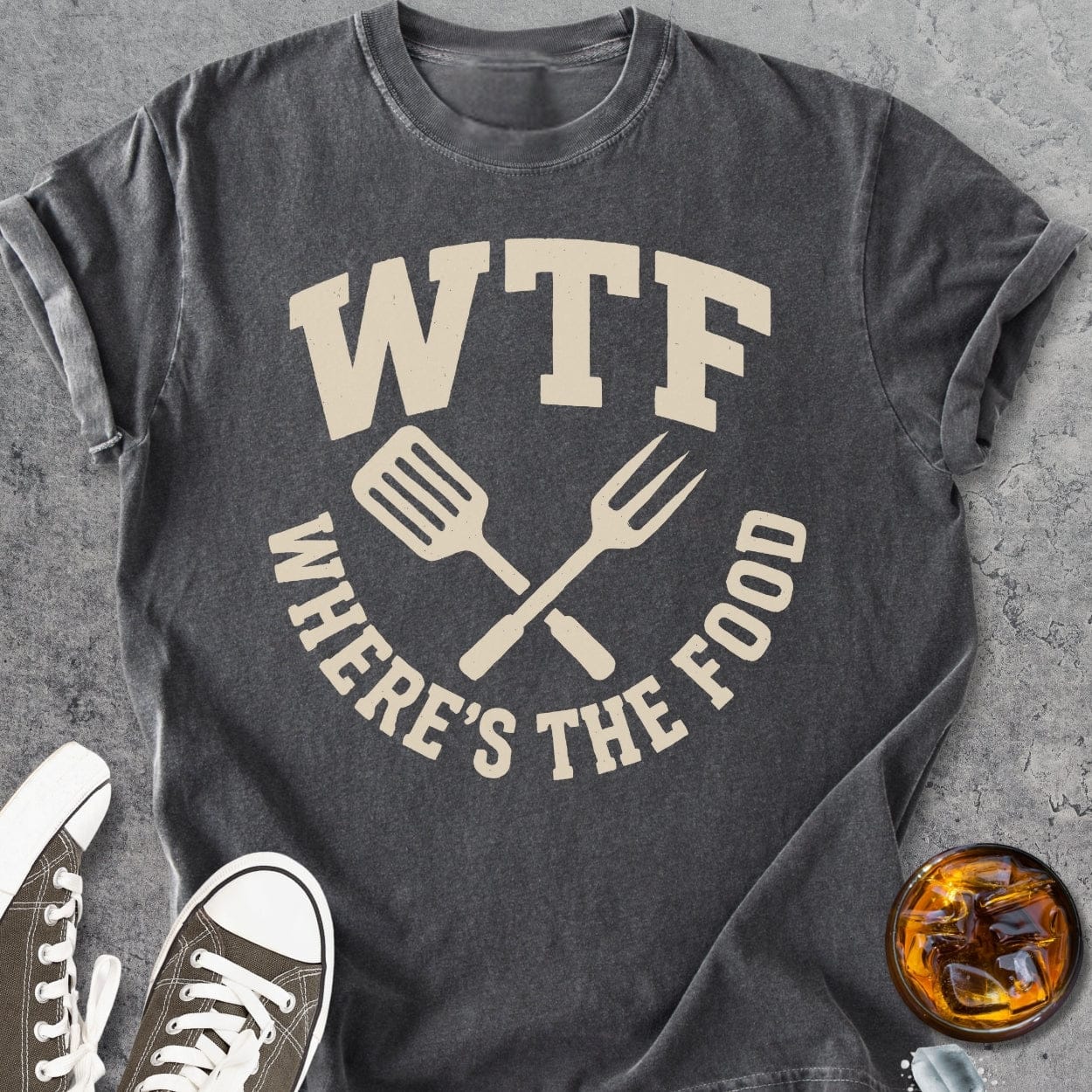 WTF, Where's The Food - Vintage Heavyweight Tee