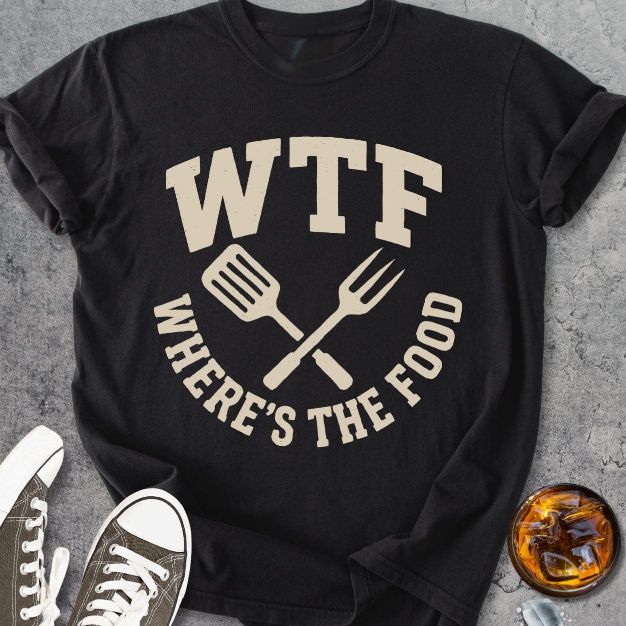 WTF, Where's The Food - Vintage Heavyweight Tee