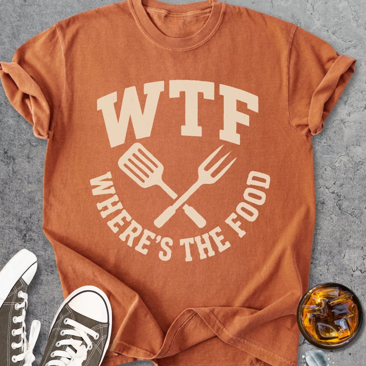 WTF, Where's The Food - Vintage Heavyweight Tee