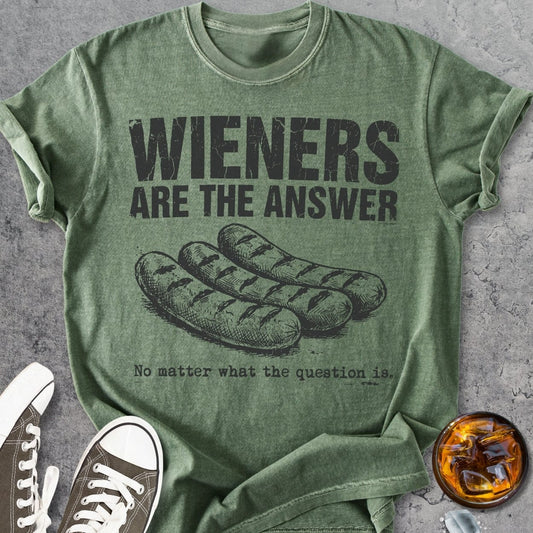 Wieners Are The Answer - Vintage Heavyweight Tee
