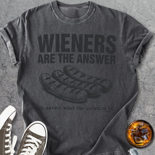 Wieners Are The Answer - Vintage Heavyweight Tee