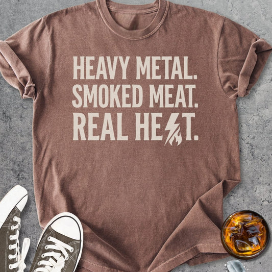 Smoked Meat Real Heat - Vintage Heavyweight Tee