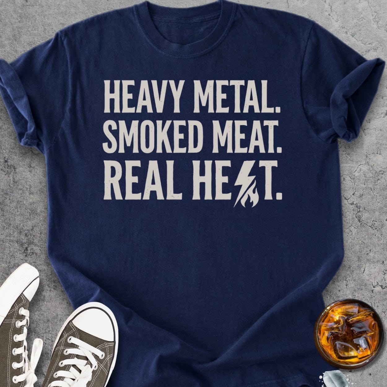 Smoked Meat Real Heat - Vintage Heavyweight Tee