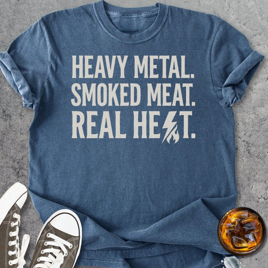 Smoked Meat Real Heat - Vintage Heavyweight Tee