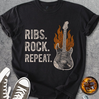 Ribs, Rock, Repeat - Vintage Heavyweight Tee