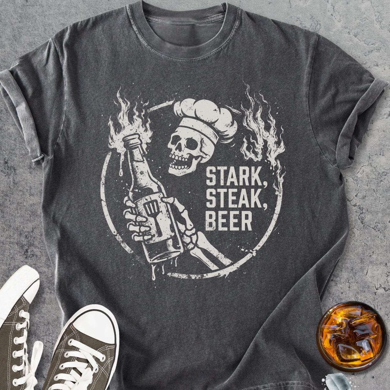 Stark, Steak, Beer - Vintage Heavyweight Tee
