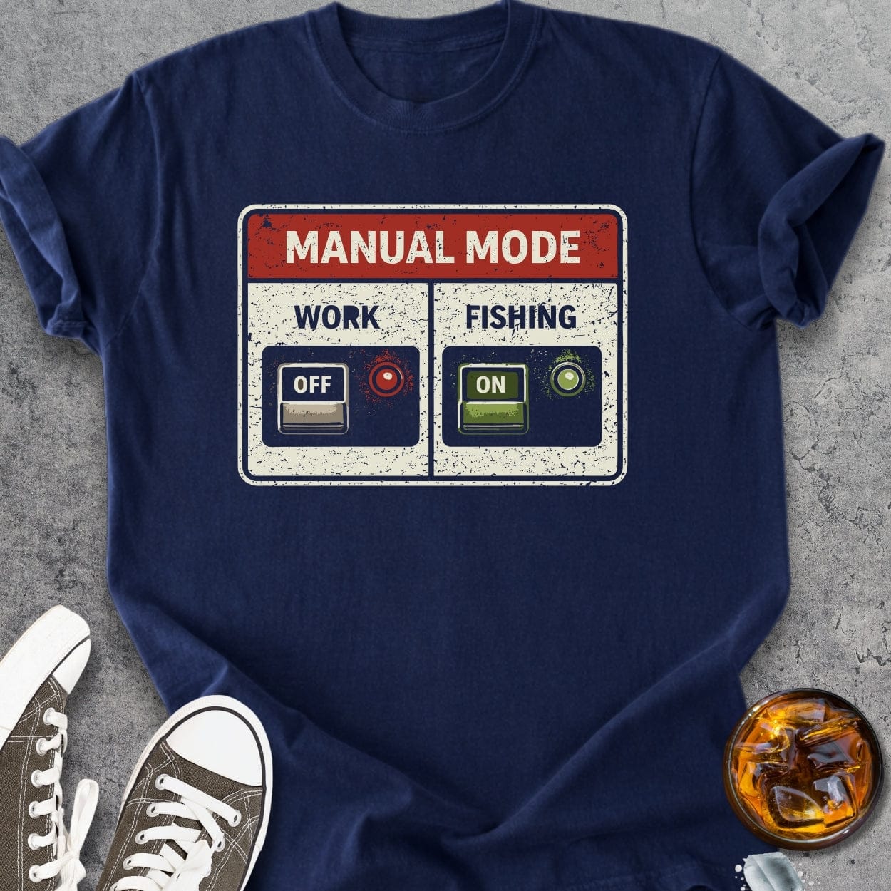 Manual Mode Fishing - Vintage Heavyweight Tee
