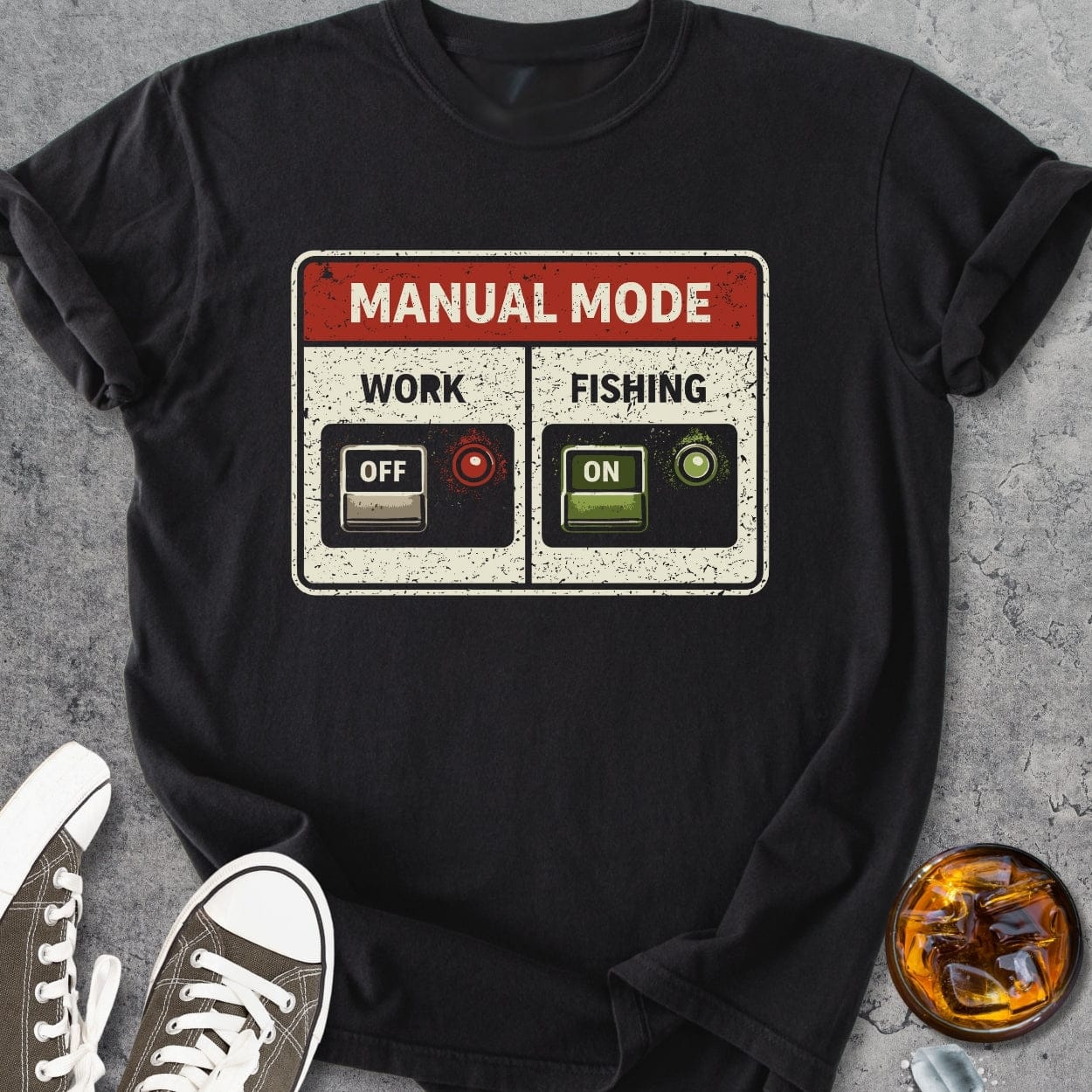 Manual Mode Fishing - Vintage Heavyweight Tee