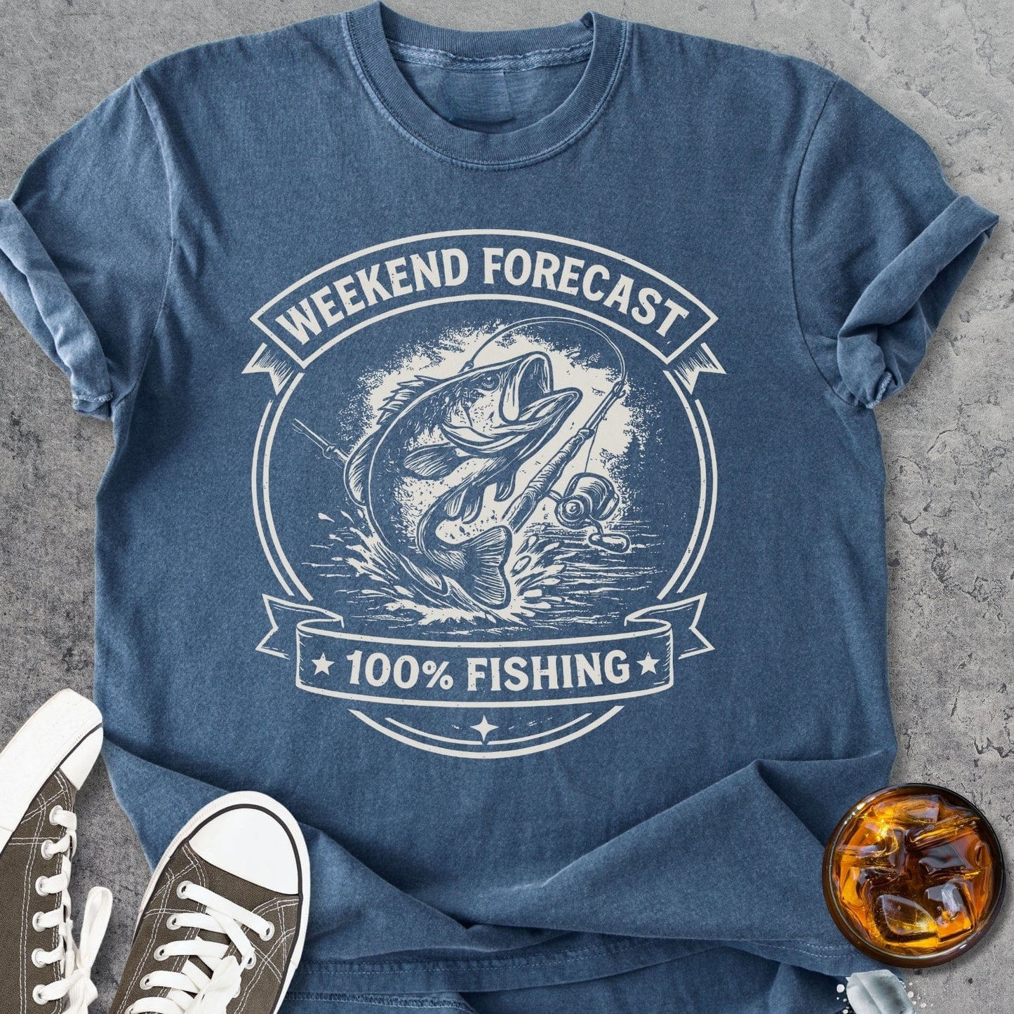 Weekend Forecast Fishing - Vintage Heavyweight Tee