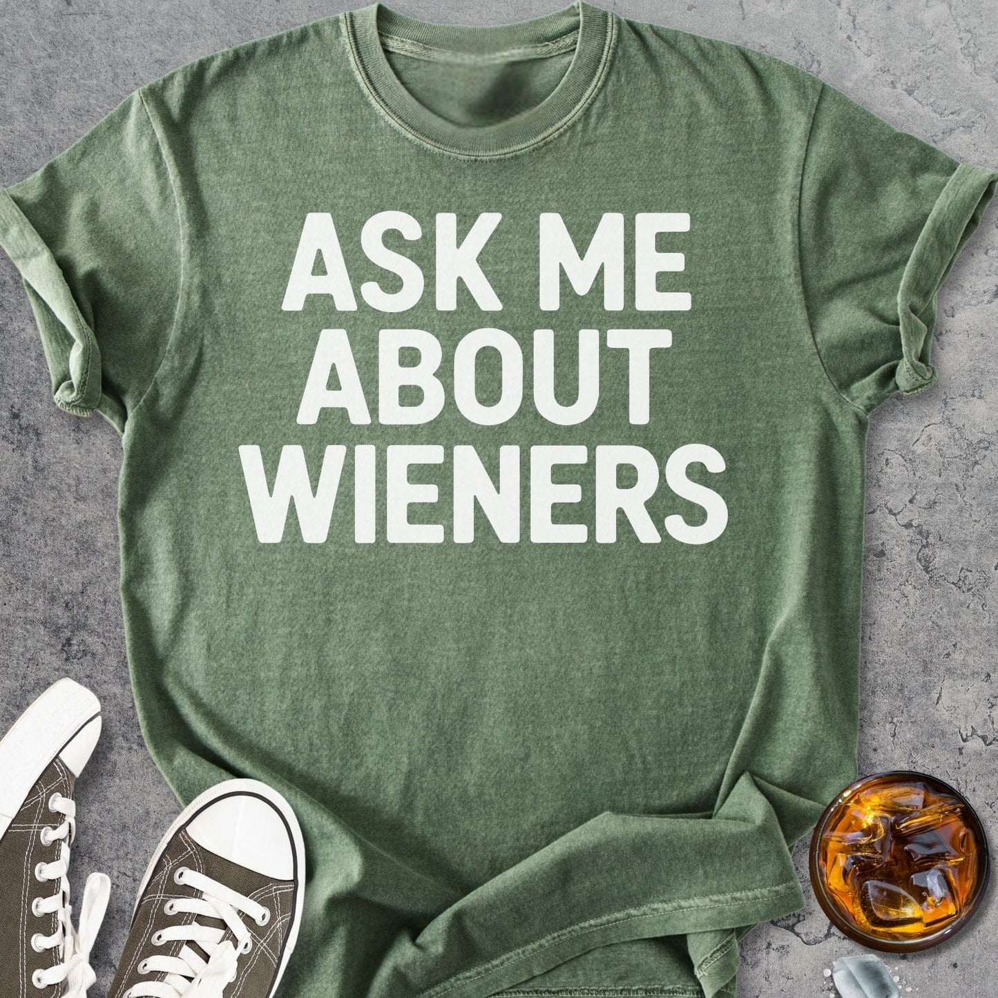 Ask Me About Wieners - Vintage Heavyweight Tee